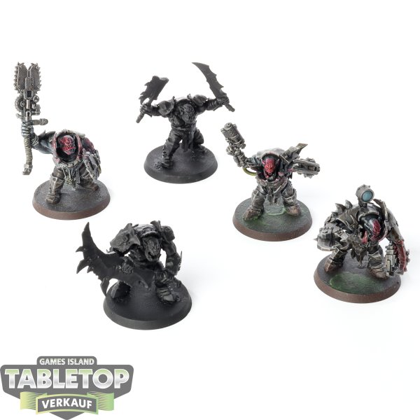 Orks - 5 x Brutes - teilweise bemalt