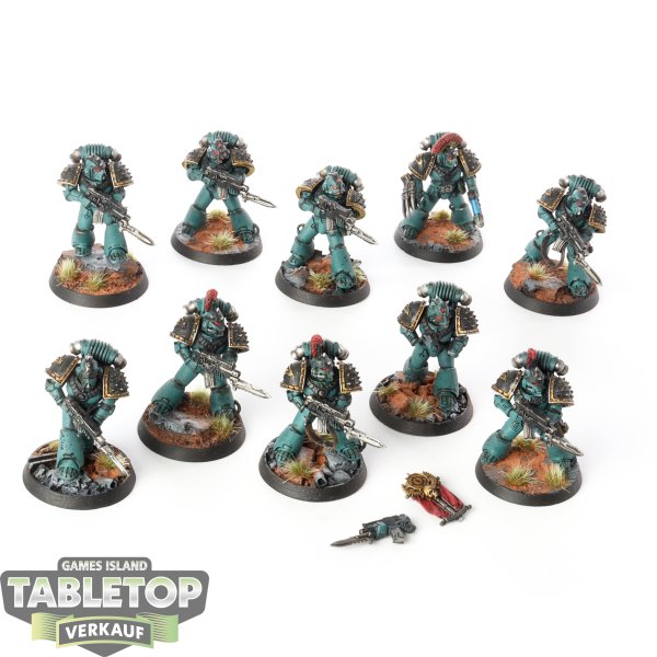 Horus Heresy - 10x Sons of Horus MKIV Tactical Squad - bemalt