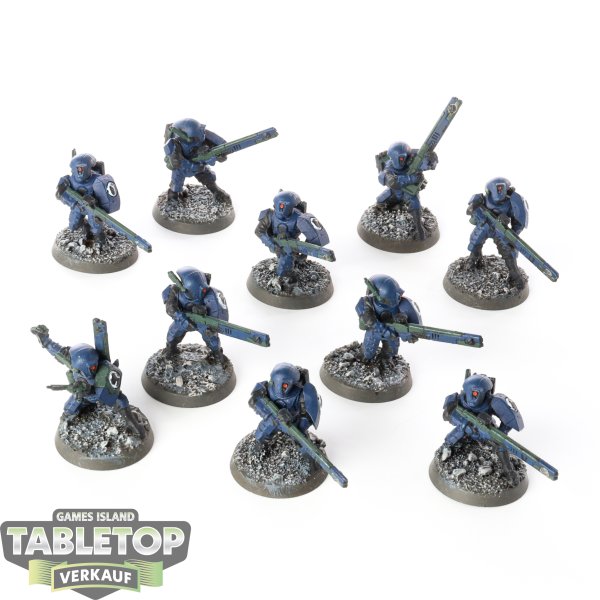 Tau Empire - 10x Fire Warriors Strike Team - bemalt