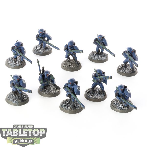 Tau Empire - 10x Fire Warriors Strike Team - bemalt