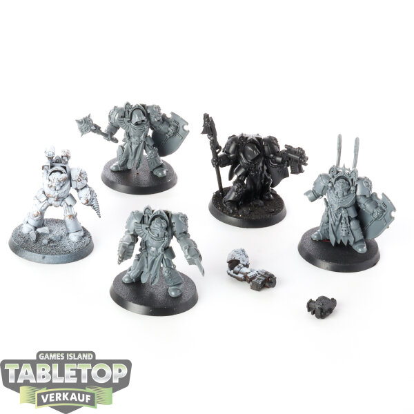 Dark Angels - 5x Deathwing Knights Klassisch - teilweise bemalt