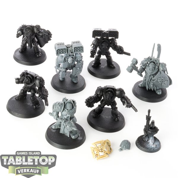 Dark Angels - 7x Deathwing Knights - teilweise bemalt