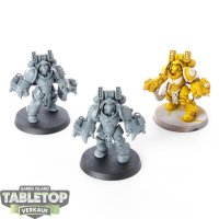 Imperial Fists - 3 x Primaris Aggressors - teilweise bemalt