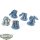 Space Wolves - 5 x Wolf Guard Terminators - teilweise bemalt