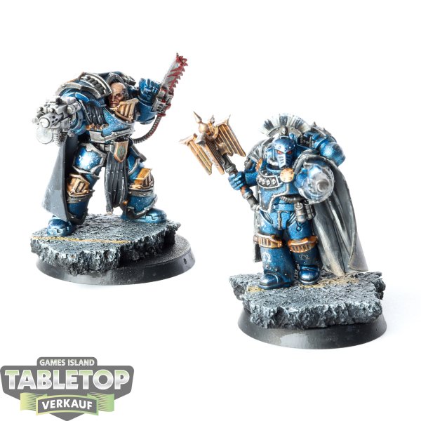 Horus Heresy - 2 x Alpha Legion Cataphractii Praetor & Chaplain Consul - bemalt