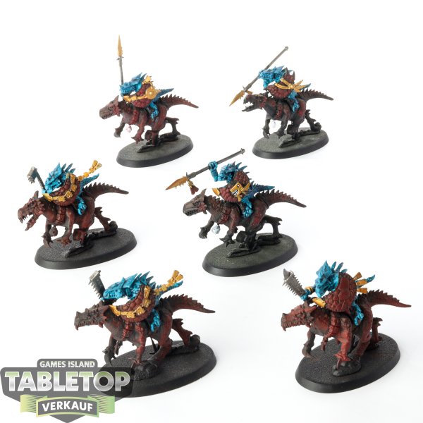 Seraphon - 6x Saurus Knight - bemalt