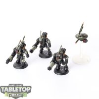 Tau Empire - 3 XV25 Stealth Battlesuits & Drone - bemalt