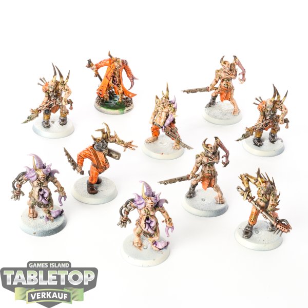 Death Guard - 10x Poxwalkers - bemalt