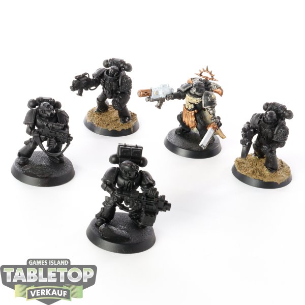 Deathwatch - 5 x Veterans - teilweise bemalt