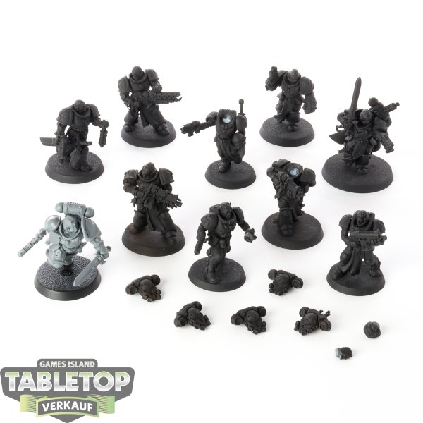 Black Templars - 10 x Primaris Crusader Squad - teilweise bemalt