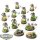 Necrons - 10 Necron Warriors & 3 Scarabs klassisch - bemalt