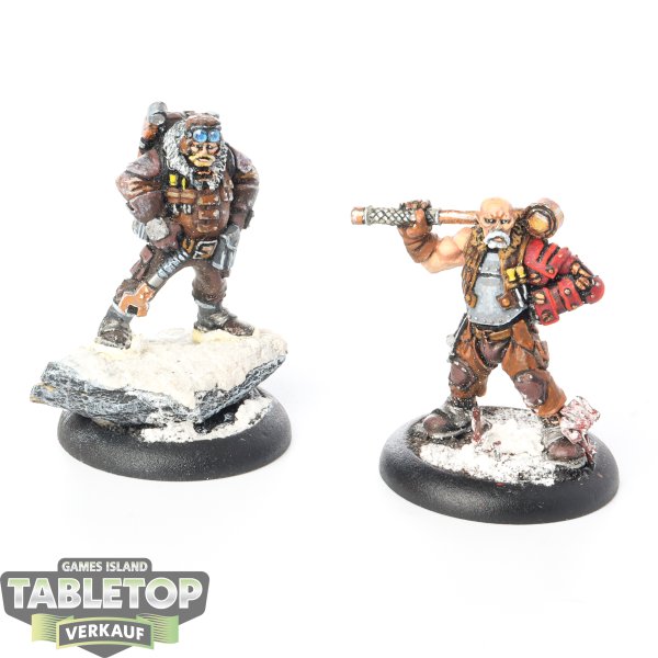 Khador - 2 x Battle Mechaniks - bemalt