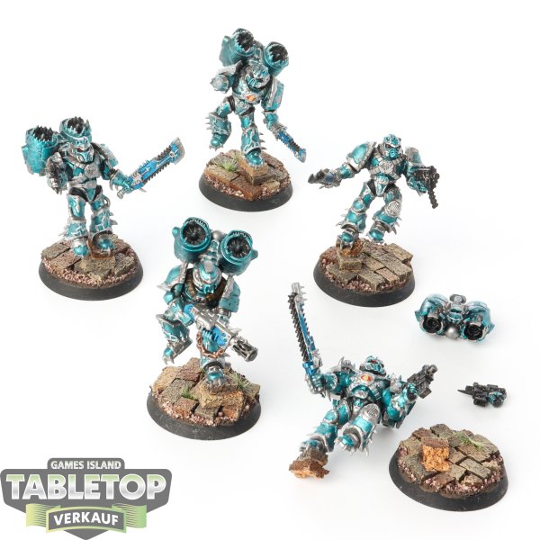 Chaos Space Marines - 5 x Raptors - teilweise bemalt