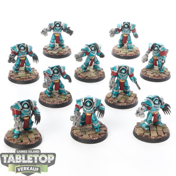 Horus Heresy - 10 x Legion Cataphractii Terminator Squad - bemalt