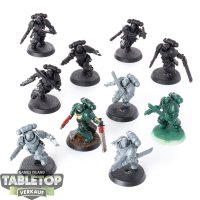 Space Marines - 10x Assault Intercessors - teilweise bemalt