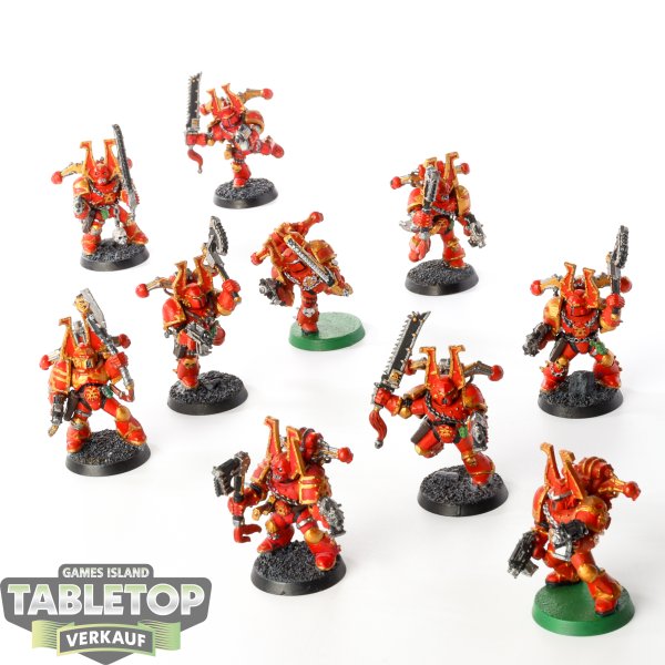 World Eaters - 10 x Khorne Berzerkers klassisch - bemalt