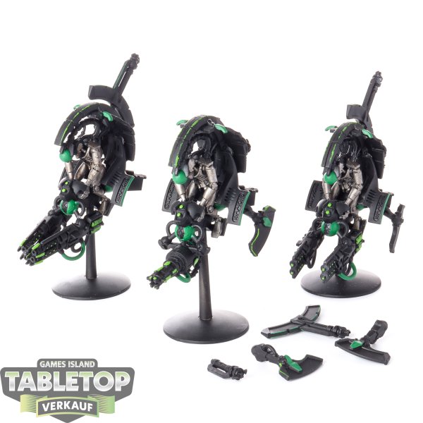 Necrons - 3x Tomb Blades - bemalt