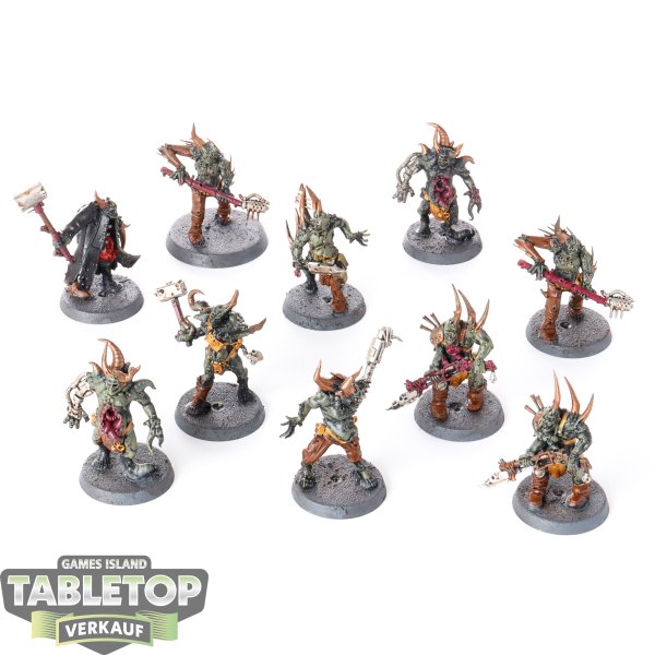 Death Guard - 10x Poxwalkers - bemalt