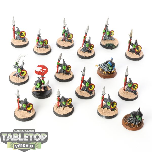 Gloomspite Gitz - 16 Stabbas - bemalt