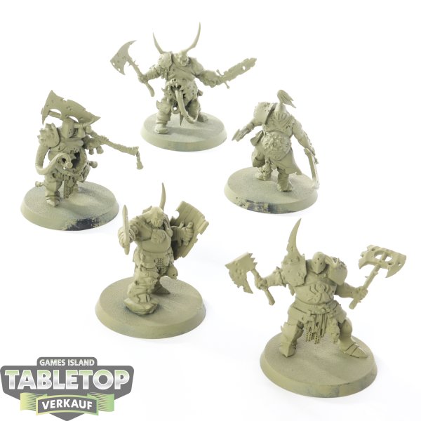 Maggotkin of Nurgle - 5 x Putrid Blightkings - grundiert