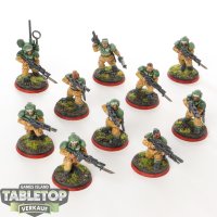 Astra Militarum - 10x Cadian Shock Troops - bemalt