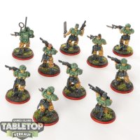 Astra Militarum - 10x Cadian Shock Troops - bemalt