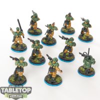 Astra Militarum - 10x Cadian Shock Troops - bemalt