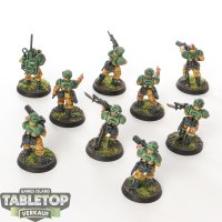 Astra Militarum - 9x Cadian Shock Troops - bemalt