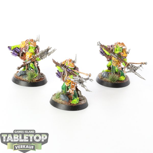 Orruk Warclans - 3 Man-Skewer Boltboyz - bemalt