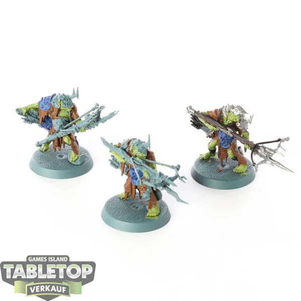 Orruk Warclans - 3 Man-Skewer Boltboyz - teilweise bemalt