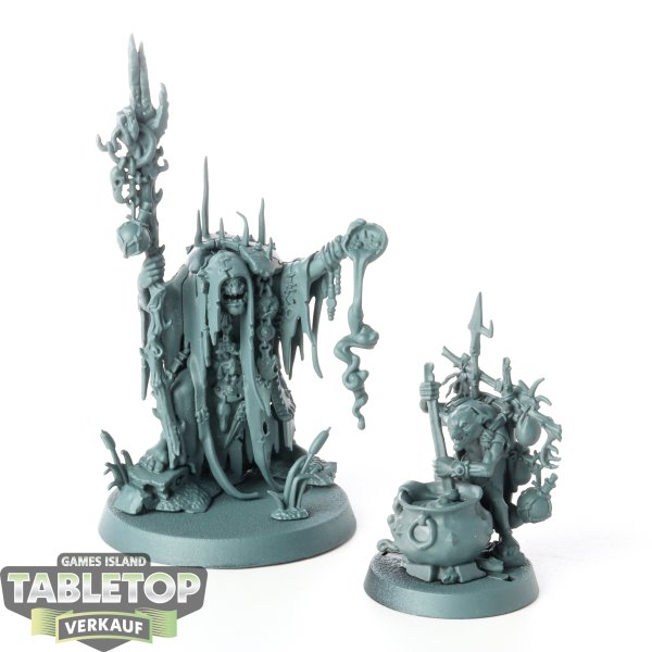 Orruk Warclans - Swampcalla Shaman & Pot-grot - grundiert