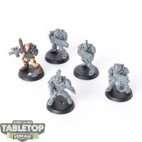 Space Marines - 5 x Scouts klassisch - teilweise bemalt