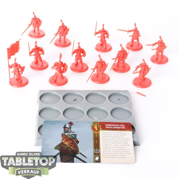 Lannister - 12x Lannister Guardsmen - unbemalt