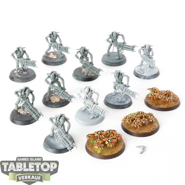 Necrons - 10x Necron Warriors - teilweise bemalt