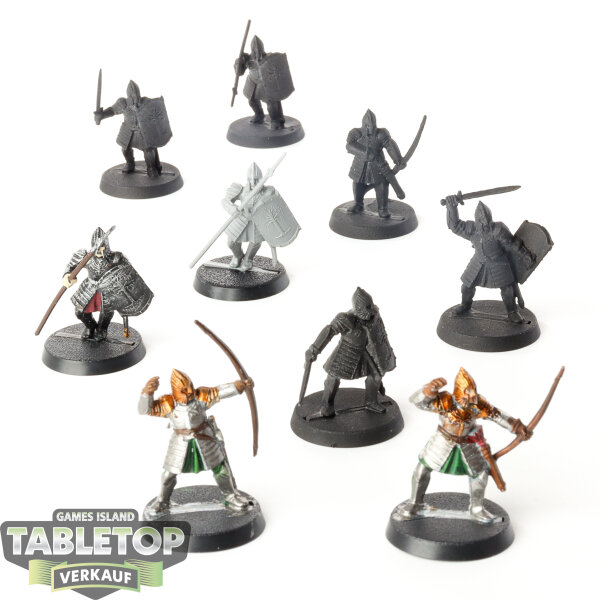 HdR Figuren - Gut - 9 x Warriors of Minas Tirith - teilweise bemalt