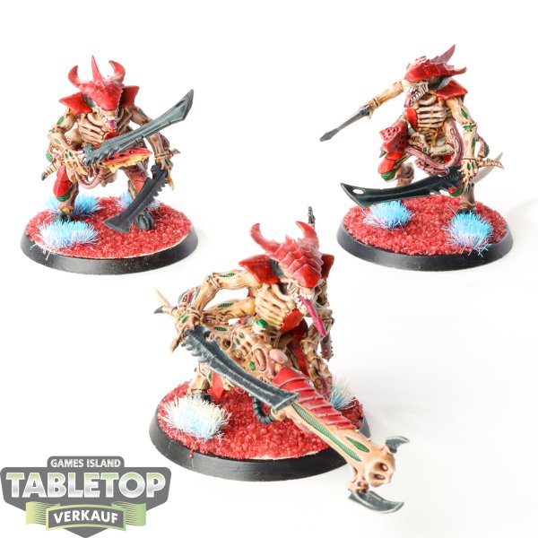 Tyraniden - 3 x Tyranid Warriors - bemalt