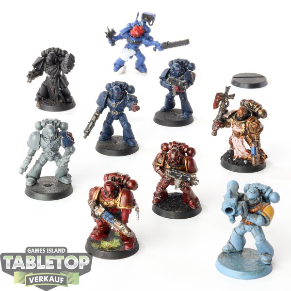 Space Marines - 10 x Tactical Squad - teilweise bemalt
