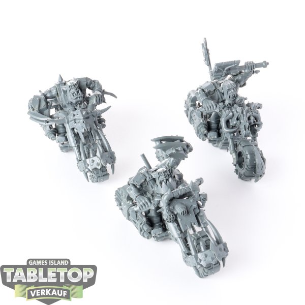 Orks - 3 x Ork Warbiker Mob - unbemalt