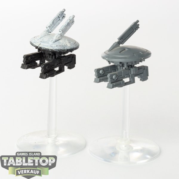 Tau Empire - 2x Tactical Drones - grundiert