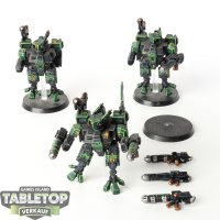 Tau Empire - 3x XV8 CRISIS BATTLESUIT - bemalt