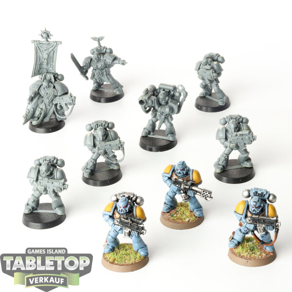 Space Wolves - 10x Tactical Marines (Classic) - teilweise bemalt