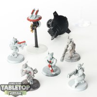 Tau Empire - 5 x Pathfinder Team - teilweise bemalt