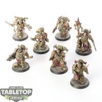 Death Guard - 7x Plague Marines - bemalt