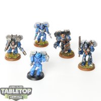 Space Marines - 5x Assault Marines - teilweise bemalt