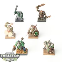 Orc & Goblin Tribes - 6 x Orc Boyz - teilweise bemalt