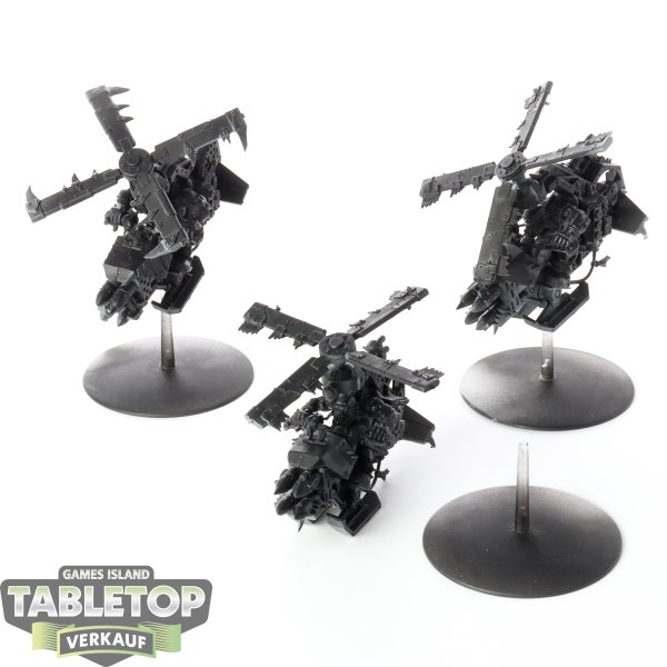 Orks - 3x Deffkoptas - grundiert