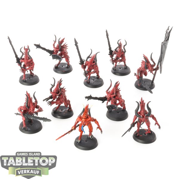 Blades of Khorne - 10x Daemons Of Khorne Bloodletters - teilweise bemalt