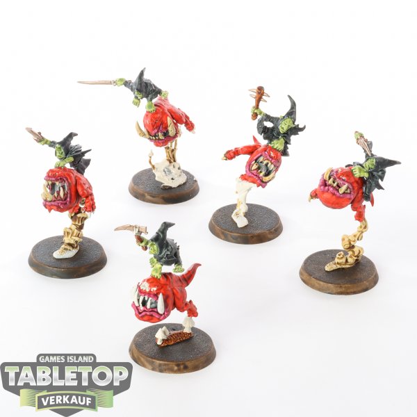 Gloomspite Gitz - 5x Boingrot Bounderz - bemalt