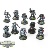 Space Marines - 10x Diverse Space Marines - teilweise bemalt