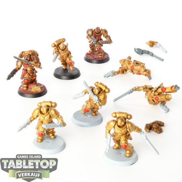 Space Marines - 8x Assault Intersessors - teilweise bemalt